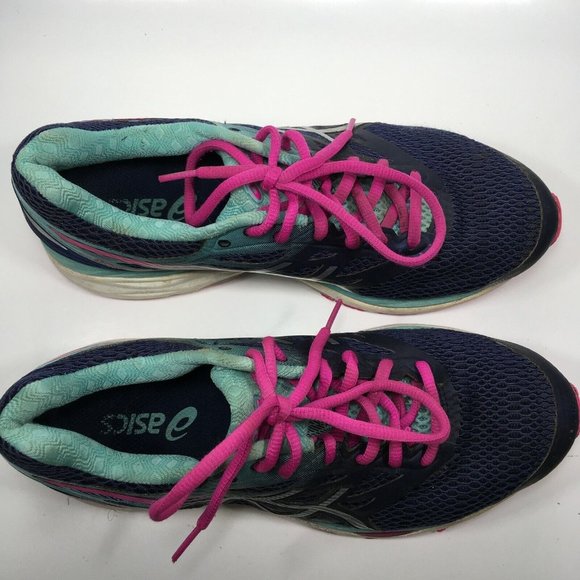 Asics‎ Running Shoes Gel-Cumulus 18 T6C8N Womens sz 8 / EU 39.5 Blue Pink - Picture 6 of 12